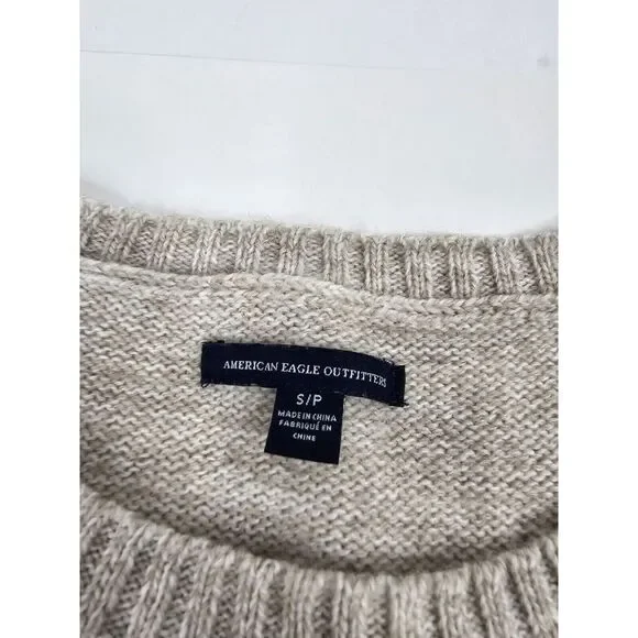 American Eagle Outfitters Sweater S/P Earthy Aztec Boho Retro Hippy Pullover - Picture 7 of 7